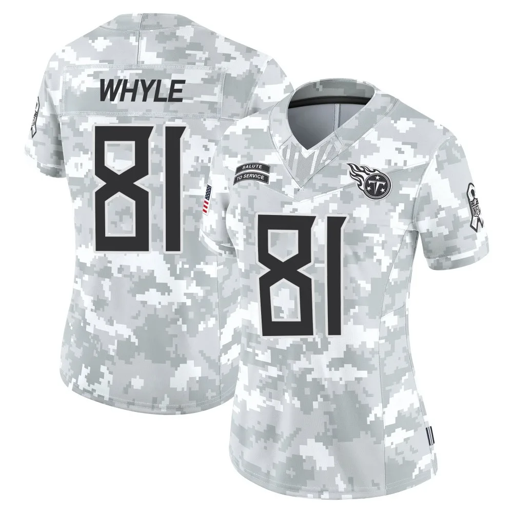 Women's Tennessee Titans Josh Whyle Nike 2024 Salute to Service Limited Arctic Camo Jersey Women's Tennessee Titans Josh Whyle Nike 2024 Salute to Service Limited Arctic Camo Jersey