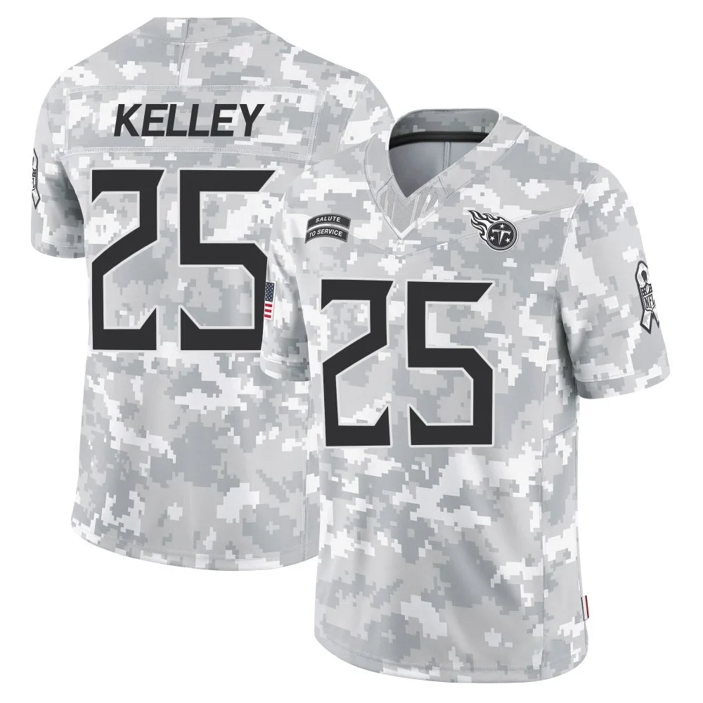 Men's Tennessee Titans Joshua Kelley Nike 2024 Salute to Service Limited Arctic Camo Jersey Men's Tennessee Titans Joshua Kelley Nike 2024 Salute to Service Limited Arctic Camo Jersey