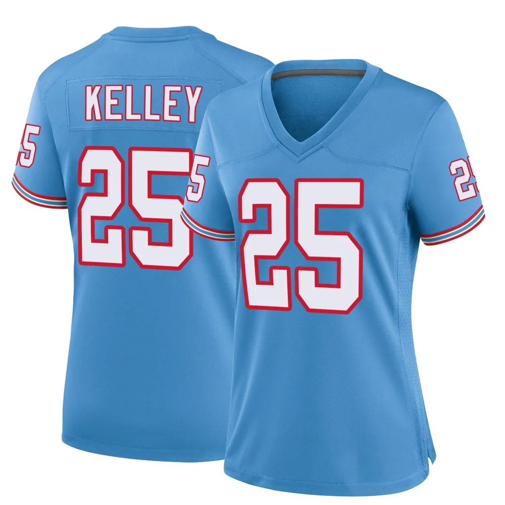 Women's Tennessee Titans Joshua Kelley Nike Oilers Throwback Alternate Game Light Blue Jersey Women's Tennessee Titans Joshua Kelley Nike Oilers Throwback Alternate Game Light Blue Jersey