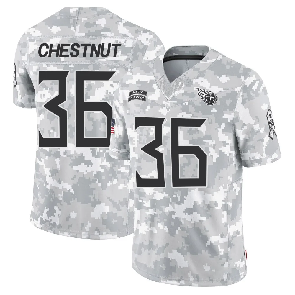 Men's Tennessee Titans Julius Chestnut Nike 2024 Salute to Service Limited Arctic Camo Jersey Men's Tennessee Titans Julius Chestnut Nike 2024 Salute to Service Limited Arctic Camo Jersey