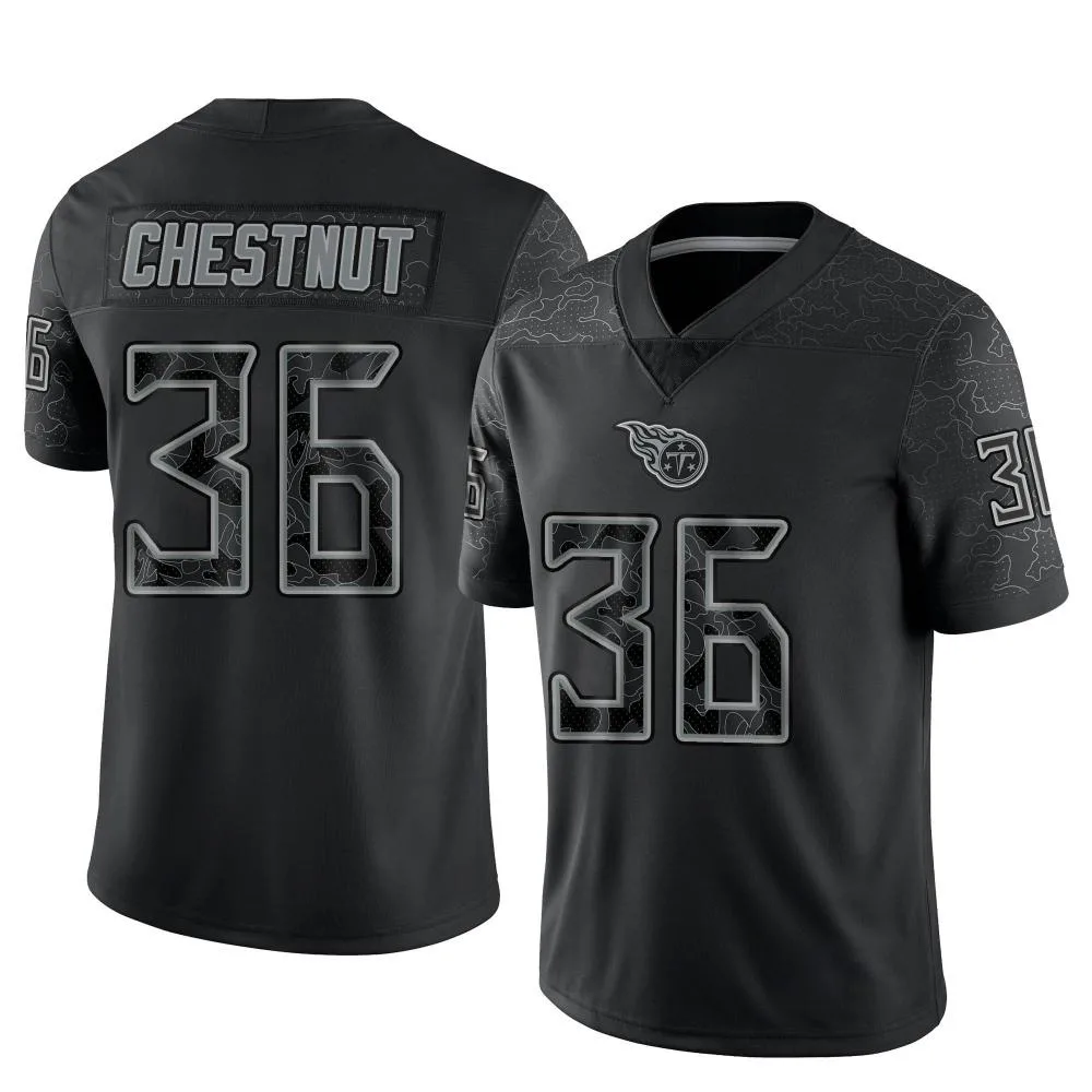 Men's Tennessee Titans Julius Chestnut Nike Reflective Limited Black Jersey Men's Tennessee Titans Julius Chestnut Nike Reflective Limited Black Jersey