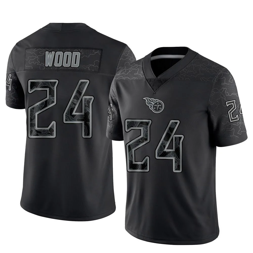 Men's Tennessee Titans Julius Wood Nike Reflective Limited Black Jersey Men's Tennessee Titans Julius Wood Nike Reflective Limited Black Jersey