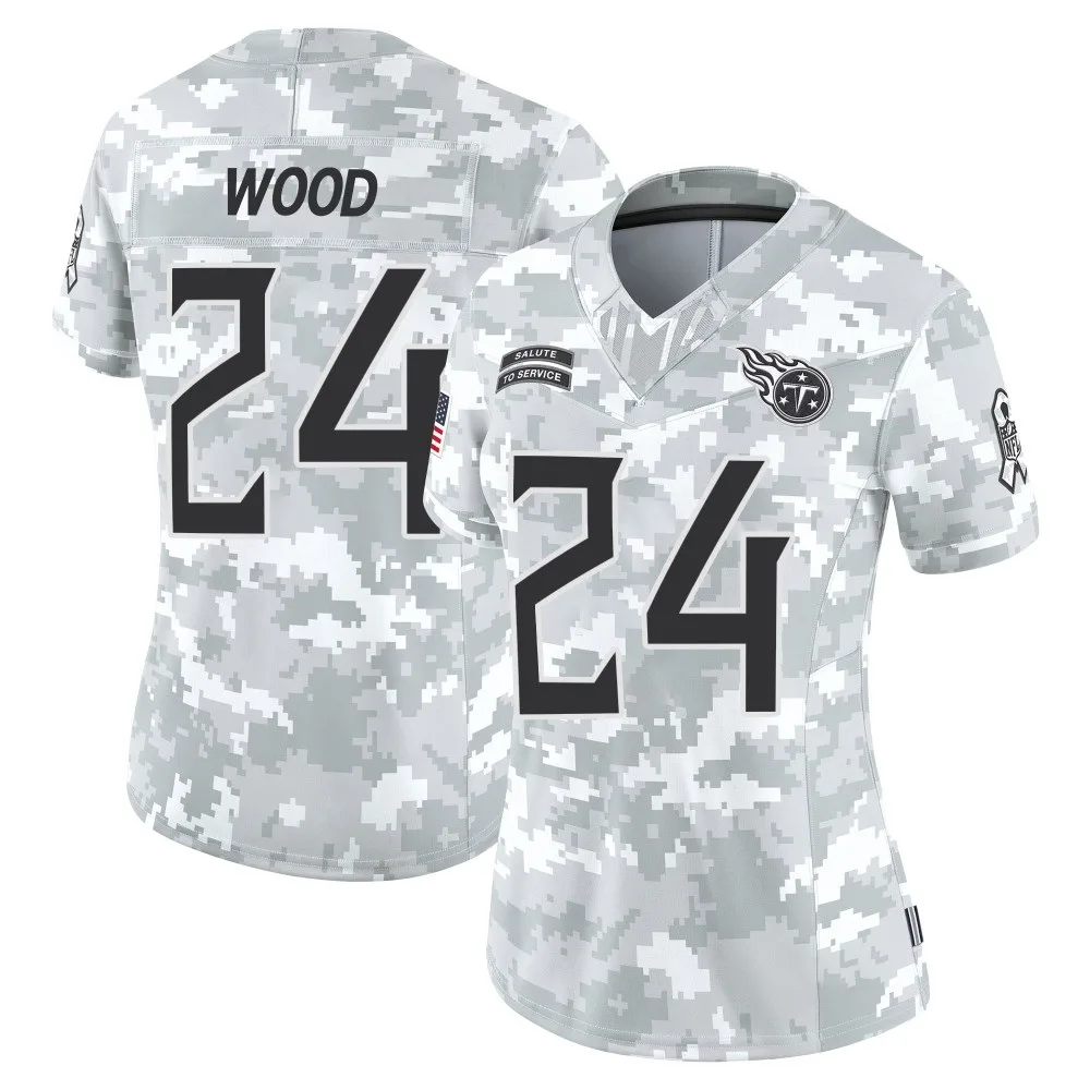 Women's Tennessee Titans Julius Wood Nike 2024 Salute to Service Limited Arctic Camo Jersey Women's Tennessee Titans Julius Wood Nike 2024 Salute to Service Limited Arctic Camo Jersey