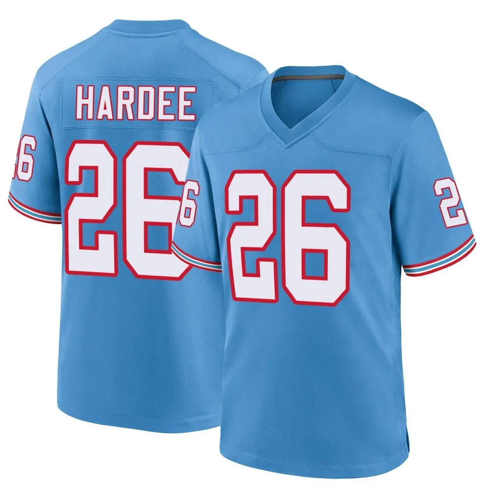 Men's Tennessee Titans Justin Hardee Sr. Nike Oilers Throwback Alternate Game Light Blue Jersey Men's Tennessee Titans Justin Hardee Sr. Nike Oilers Throwback Alternate Game Light Blue Jersey