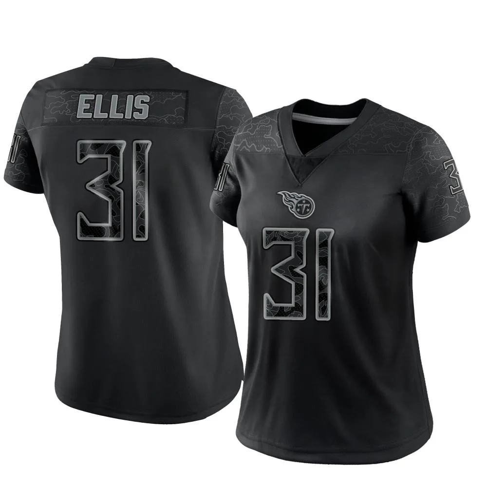 Women's Tennessee Titans Keaton Ellis Nike Reflective Limited Black Jersey Women's Tennessee Titans Keaton Ellis Nike Reflective Limited Black Jersey