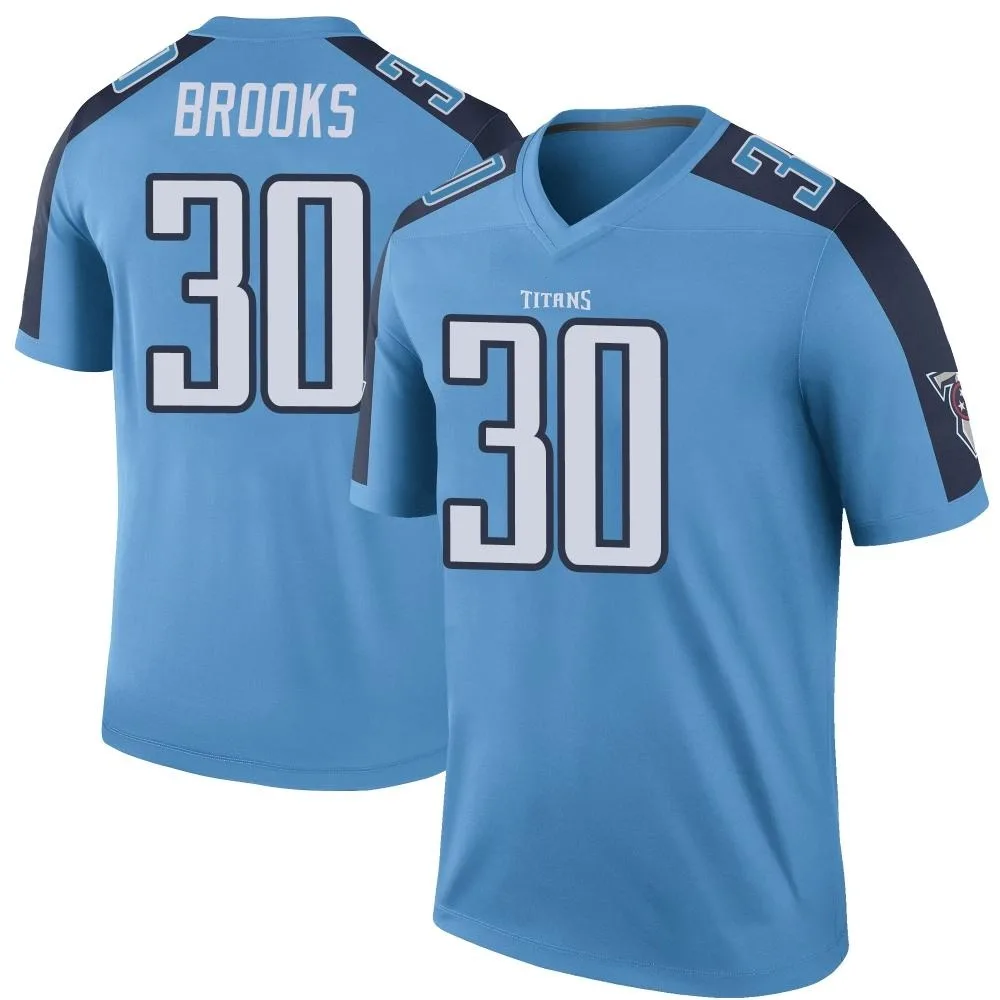 Men's Tennessee Titans Kendell Brooks Nike Color Rush Legend Light Blue Jersey Men's Tennessee Titans Kendell Brooks Nike Color Rush Legend Light Blue Jersey