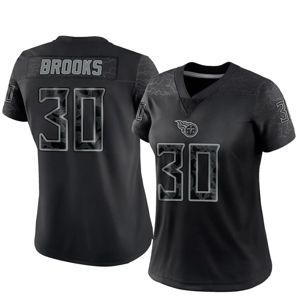 Women's Tennessee Titans Kendell Brooks Nike Reflective Limited Black Jersey Women's Tennessee Titans Kendell Brooks Nike Reflective Limited Black Jersey