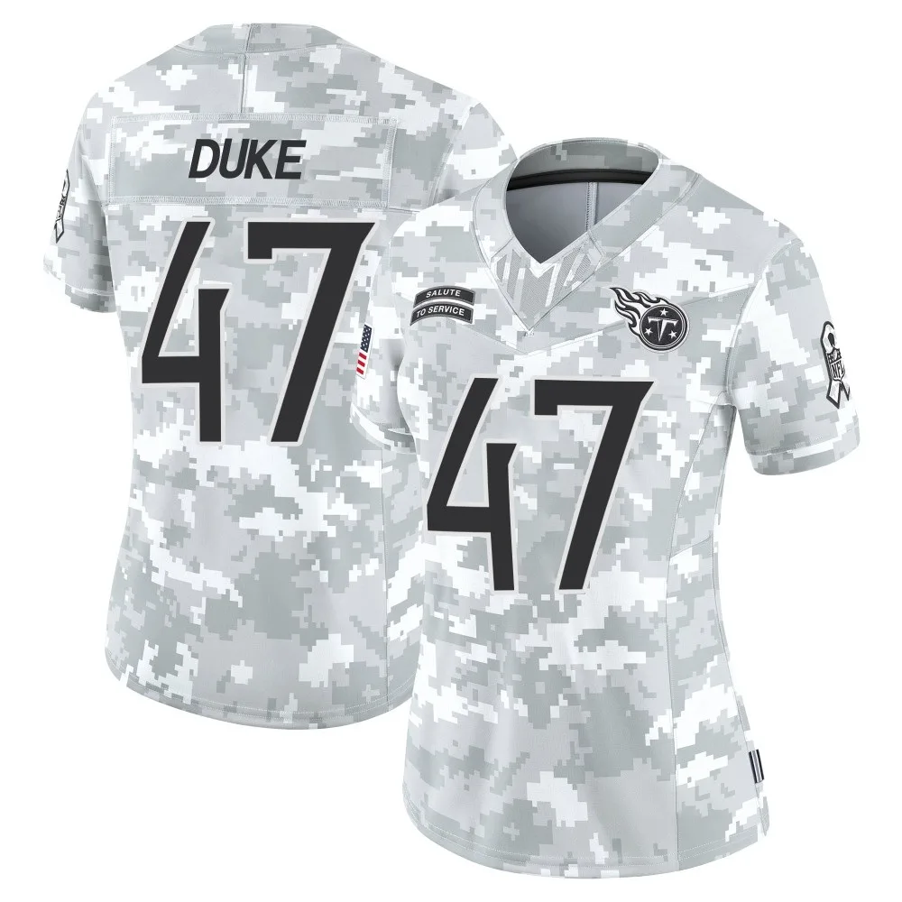 Women's Tennessee Titans Khalid Duke Nike 2024 Salute to Service Limited Arctic Camo Jersey Women's Tennessee Titans Khalid Duke Nike 2024 Salute to Service Limited Arctic Camo Jersey
