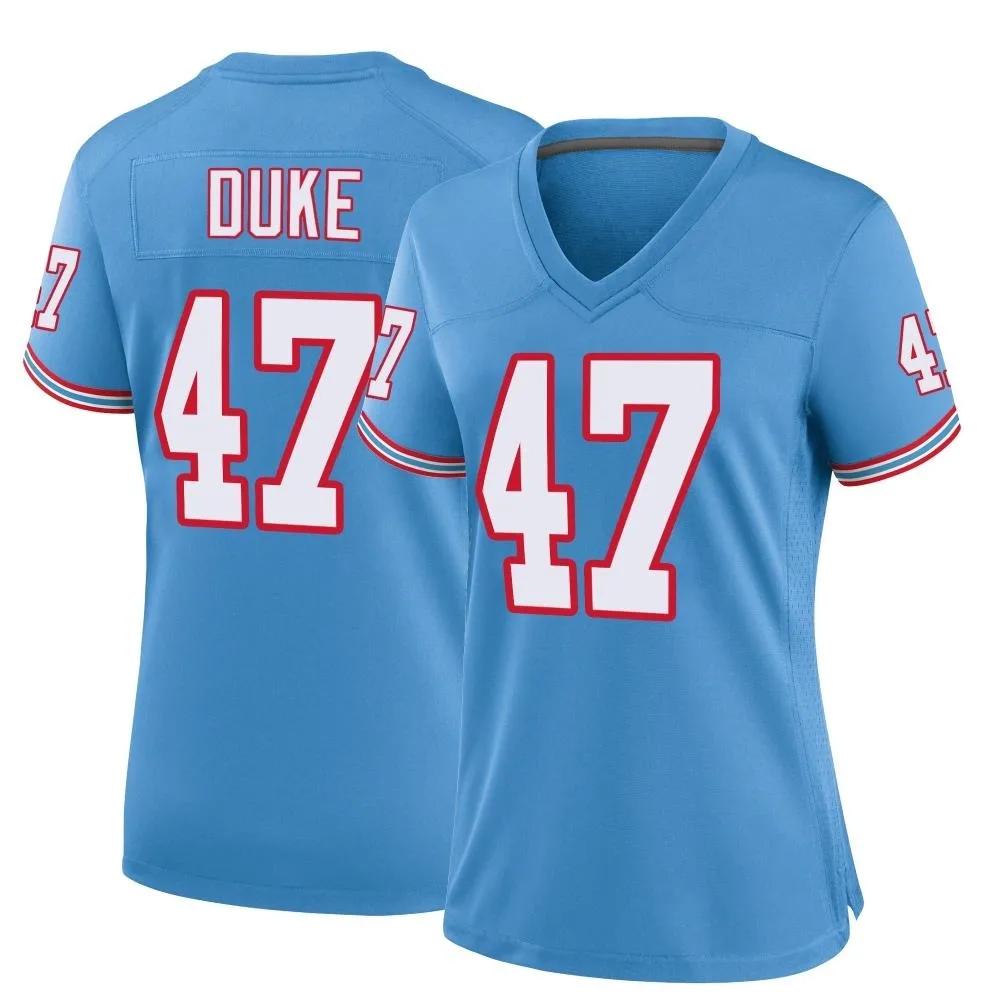 Women's Tennessee Titans Khalid Duke Nike Oilers Throwback Alternate Game Light Blue Jersey Women's Tennessee Titans Khalid Duke Nike Oilers Throwback Alternate Game Light Blue Jersey