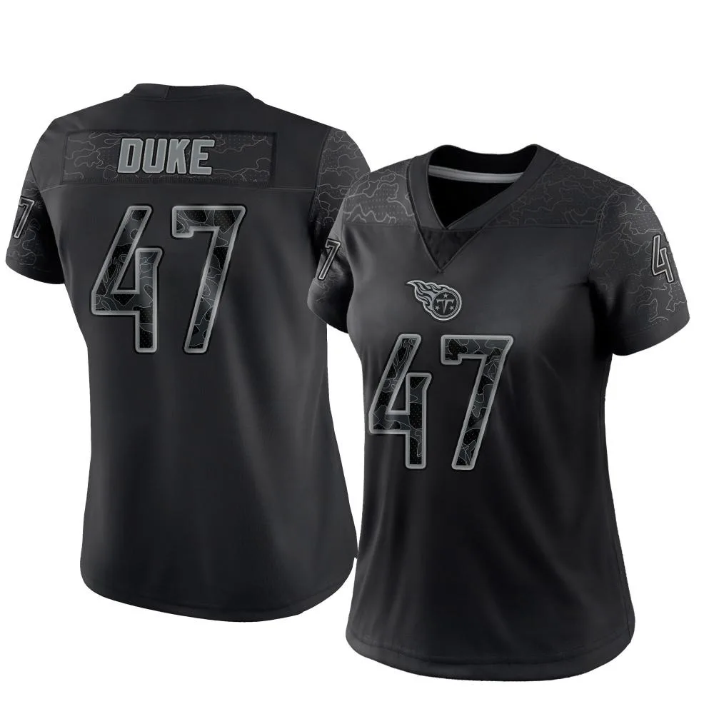 Women's Tennessee Titans Khalid Duke Nike Reflective Limited Black Jersey Women's Tennessee Titans Khalid Duke Nike Reflective Limited Black Jersey
