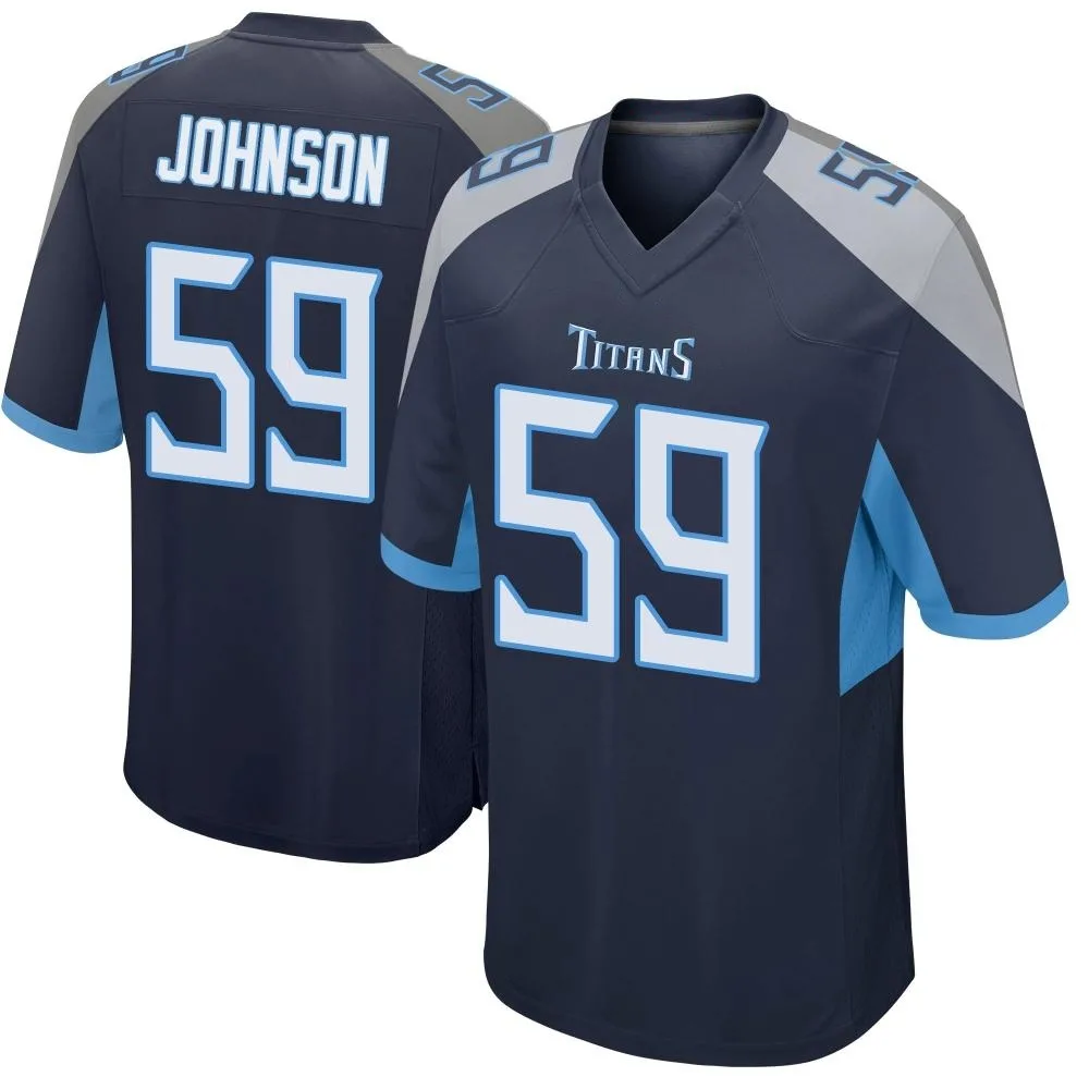 Men's Tennessee Titans Kyron Johnson Nike Game Navy Jersey Men's Tennessee Titans Kyron Johnson Nike Game Navy Jersey