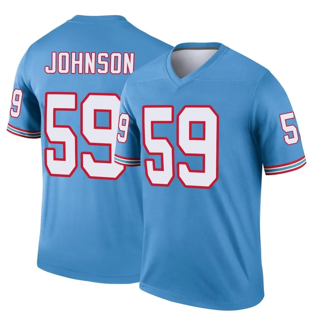 Men's Tennessee Titans Kyron Johnson Nike Oilers Throwback Legend Light Blue Jersey Men's Tennessee Titans Kyron Johnson Nike Oilers Throwback Legend Light Blue Jersey