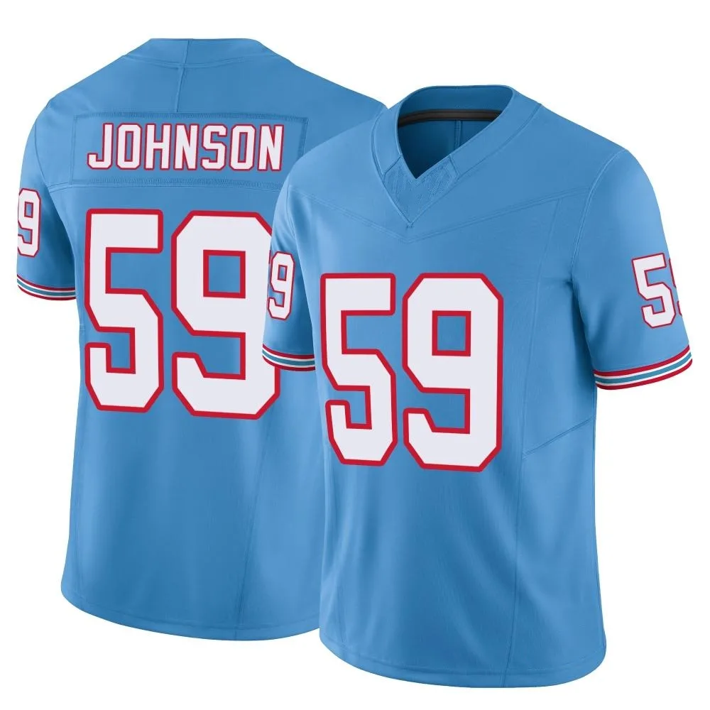 Men's Tennessee Titans Kyron Johnson Nike Vapor F.U.S.E. Limited Light Blue Jersey Men's Tennessee Titans Kyron Johnson Nike Vapor F.U.S.E. Limited Light Blue Jersey