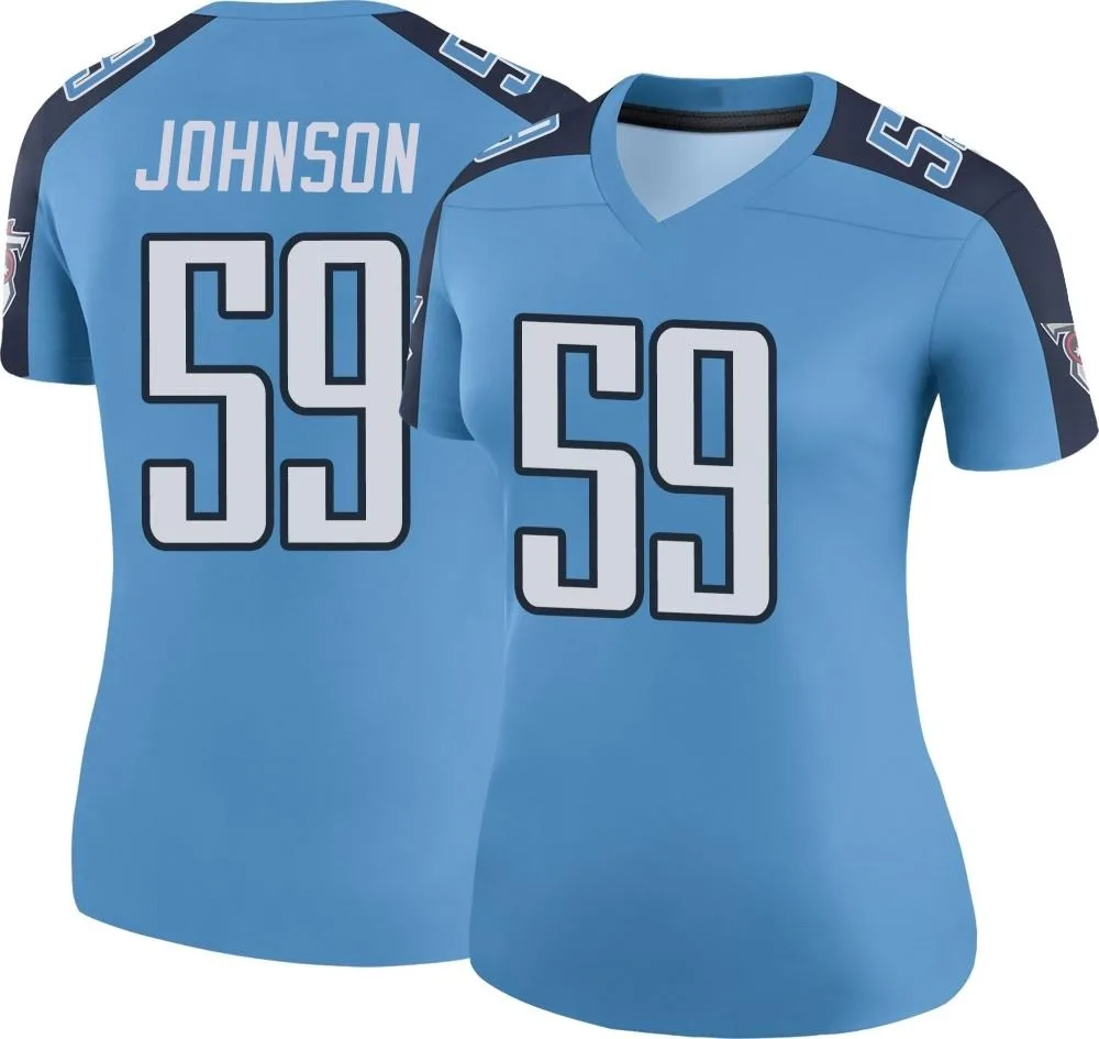 Women's Tennessee Titans Kyron Johnson Nike Color Rush Legend Light Blue Jersey Women's Tennessee Titans Kyron Johnson Nike Color Rush Legend Light Blue Jersey