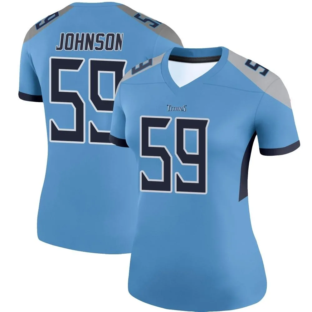 Women's Tennessee Titans Kyron Johnson Nike Legend Light Blue Jersey Women's Tennessee Titans Kyron Johnson Nike Legend Light Blue Jersey