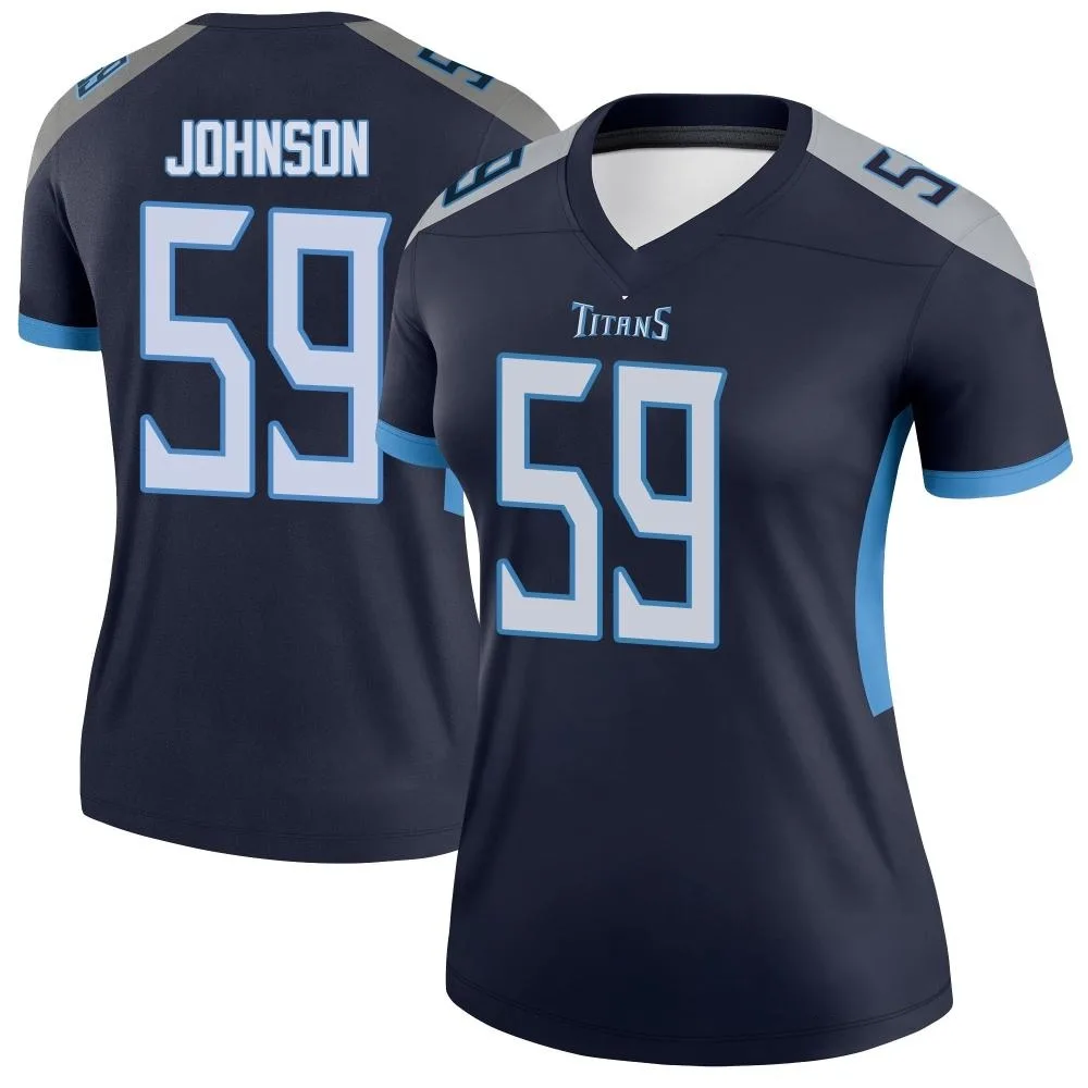 Women's Tennessee Titans Kyron Johnson Nike Legend Navy Jersey Women's Tennessee Titans Kyron Johnson Nike Legend Navy Jersey