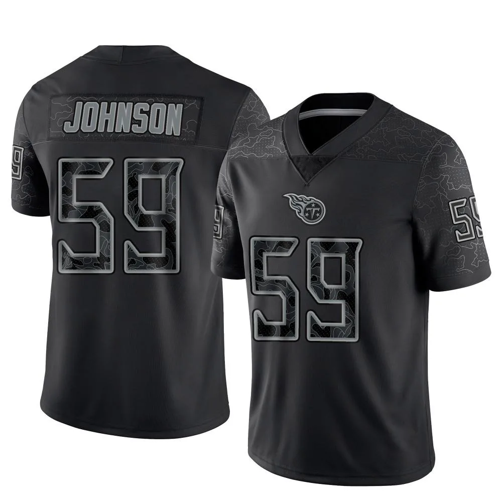 Youth Tennessee Titans Kyron Johnson Nike Reflective Limited Black Jersey Youth Tennessee Titans Kyron Johnson Nike Reflective Limited Black Jersey