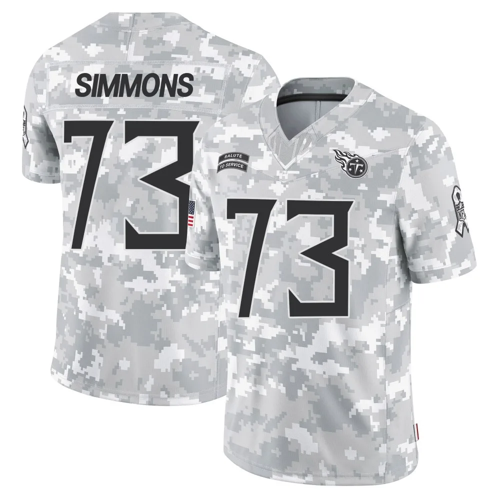 Men's Tennessee Titans Lachavious Simmons Nike 2024 Salute to Service Limited Arctic Camo Jersey Men's Tennessee Titans Lachavious Simmons Nike 2024 Salute to Service Limited Arctic Camo Jersey