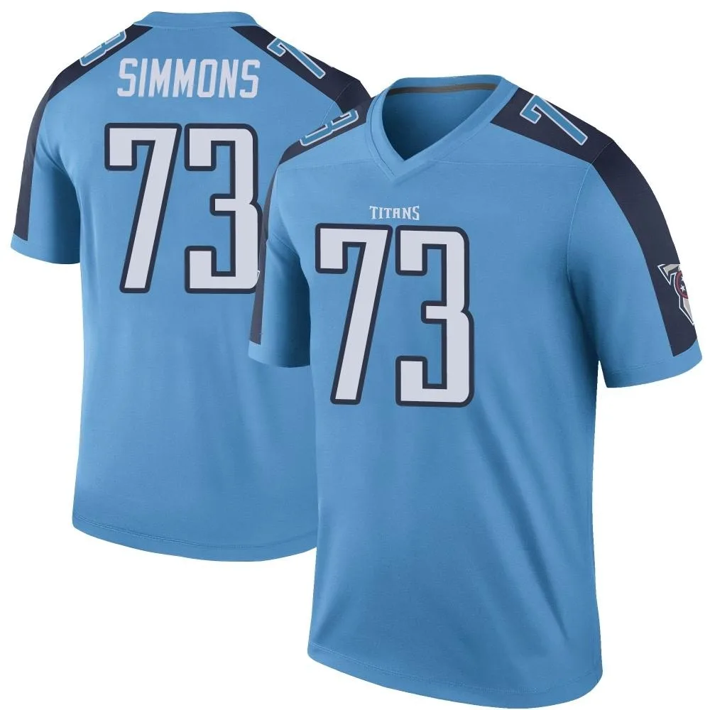 Men's Tennessee Titans Lachavious Simmons Nike Color Rush Legend Light Blue Jersey Men's Tennessee Titans Lachavious Simmons Nike Color Rush Legend Light Blue Jersey