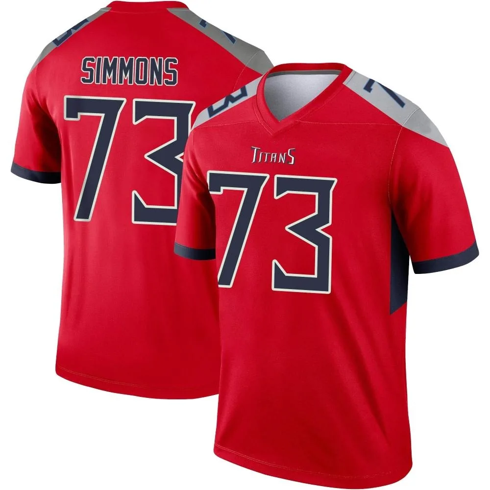 Men's Tennessee Titans Lachavious Simmons Nike Inverted Legend Red Jersey Men's Tennessee Titans Lachavious Simmons Nike Inverted Legend Red Jersey