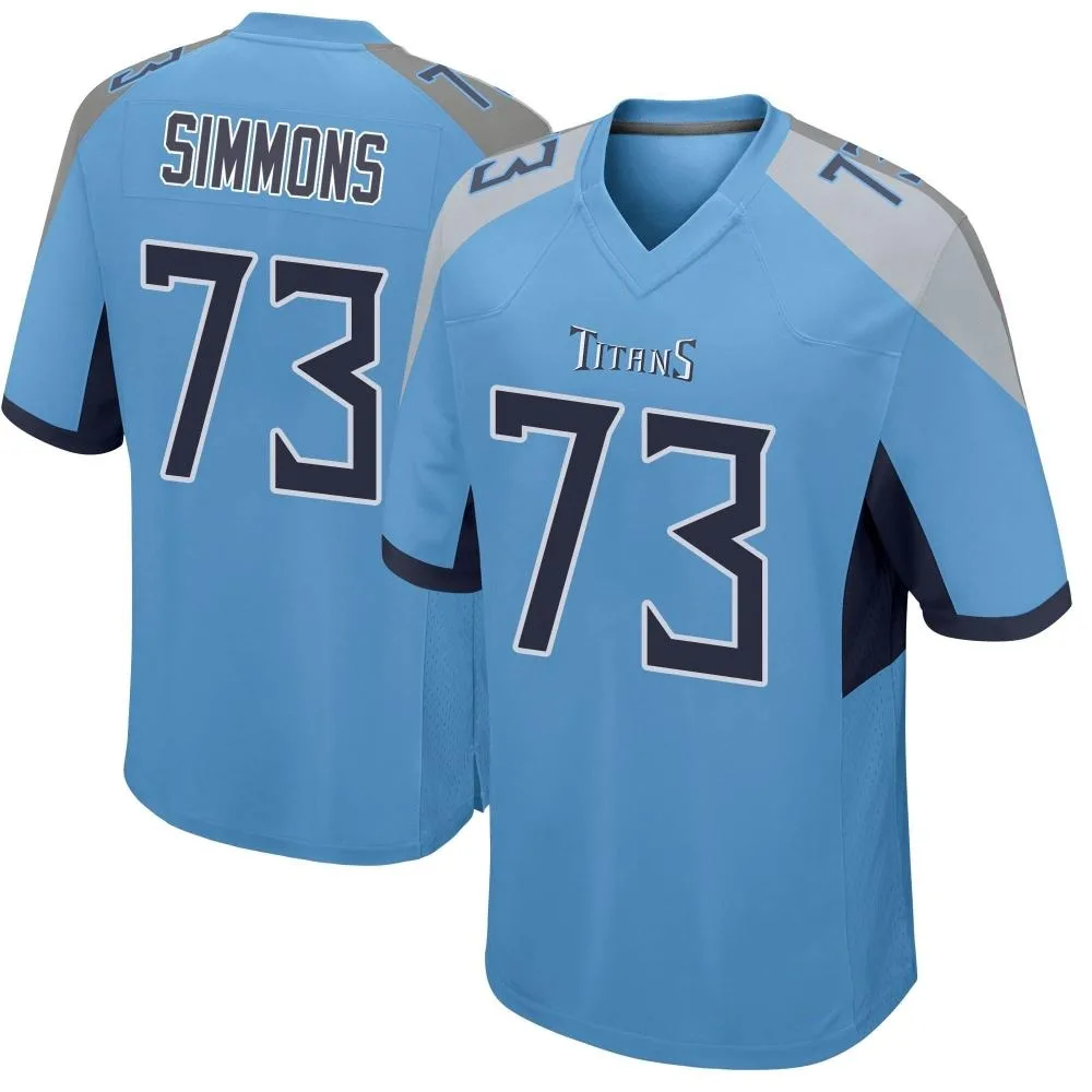 Men's Tennessee Titans Lachavious Simmons Nike Game Light Blue Jersey Men's Tennessee Titans Lachavious Simmons Nike Game Light Blue Jersey