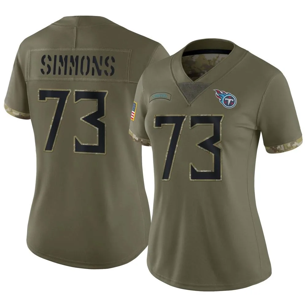 Women's Tennessee Titans Lachavious Simmons Nike 2022 Salute To Service Limited Olive Jersey Women's Tennessee Titans Lachavious Simmons Nike 2022 Salute To Service Limited Olive Jersey