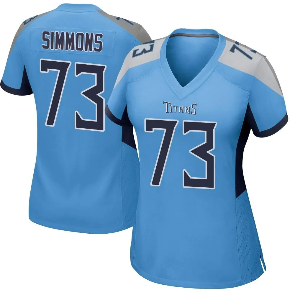 Women's Tennessee Titans Lachavious Simmons Nike Game Light Blue Jersey Women's Tennessee Titans Lachavious Simmons Nike Game Light Blue Jersey