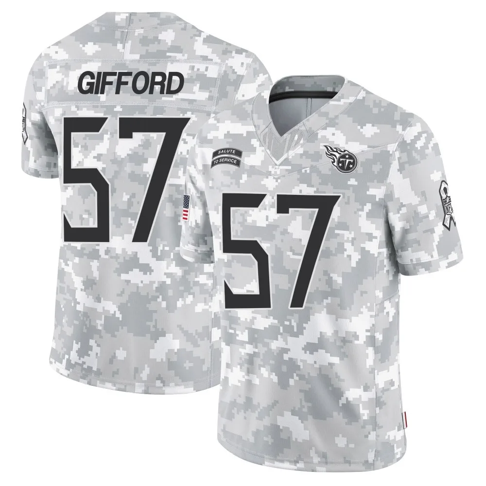 Men's Tennessee Titans Luke Gifford Nike 2024 Salute to Service Limited Arctic Camo Jersey Men's Tennessee Titans Luke Gifford Nike 2024 Salute to Service Limited Arctic Camo Jersey