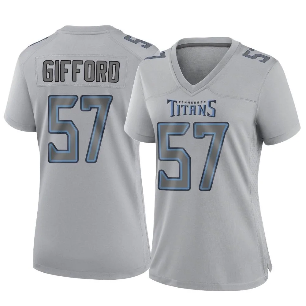 Women's Tennessee Titans Luke Gifford Nike Atmosphere Fashion Game Gray Jersey Women's Tennessee Titans Luke Gifford Nike Atmosphere Fashion Game Gray Jersey