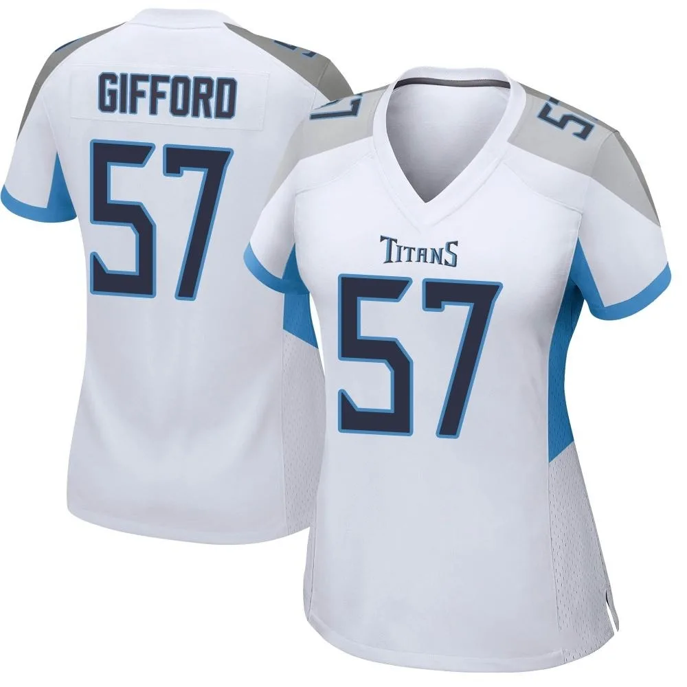 Women's Tennessee Titans Luke Gifford Nike Game White Jersey Women's Tennessee Titans Luke Gifford Nike Game White Jersey