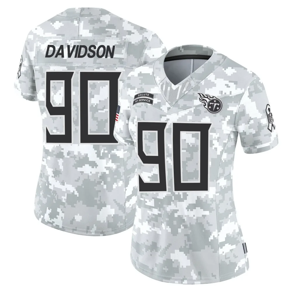 Women's Tennessee Titans Marlon Davidson Nike 2024 Salute to Service Limited Arctic Camo Jersey Women's Tennessee Titans Marlon Davidson Nike 2024 Salute to Service Limited Arctic Camo Jersey