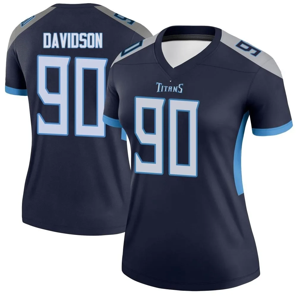 Women's Tennessee Titans Marlon Davidson Nike Legend Navy Jersey Women's Tennessee Titans Marlon Davidson Nike Legend Navy Jersey