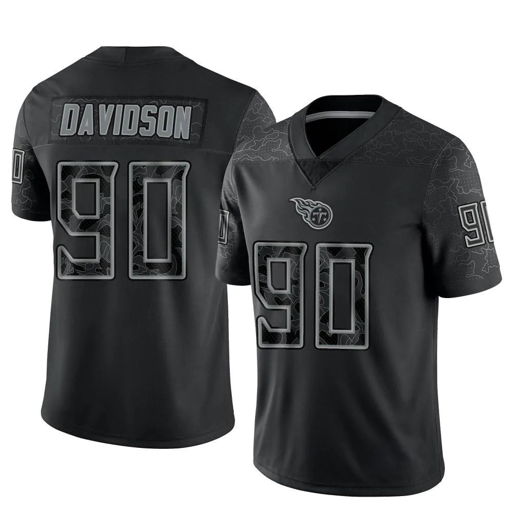 Youth Tennessee Titans Marlon Davidson Nike Reflective Limited Black Jersey Youth Tennessee Titans Marlon Davidson Nike Reflective Limited Black Jersey