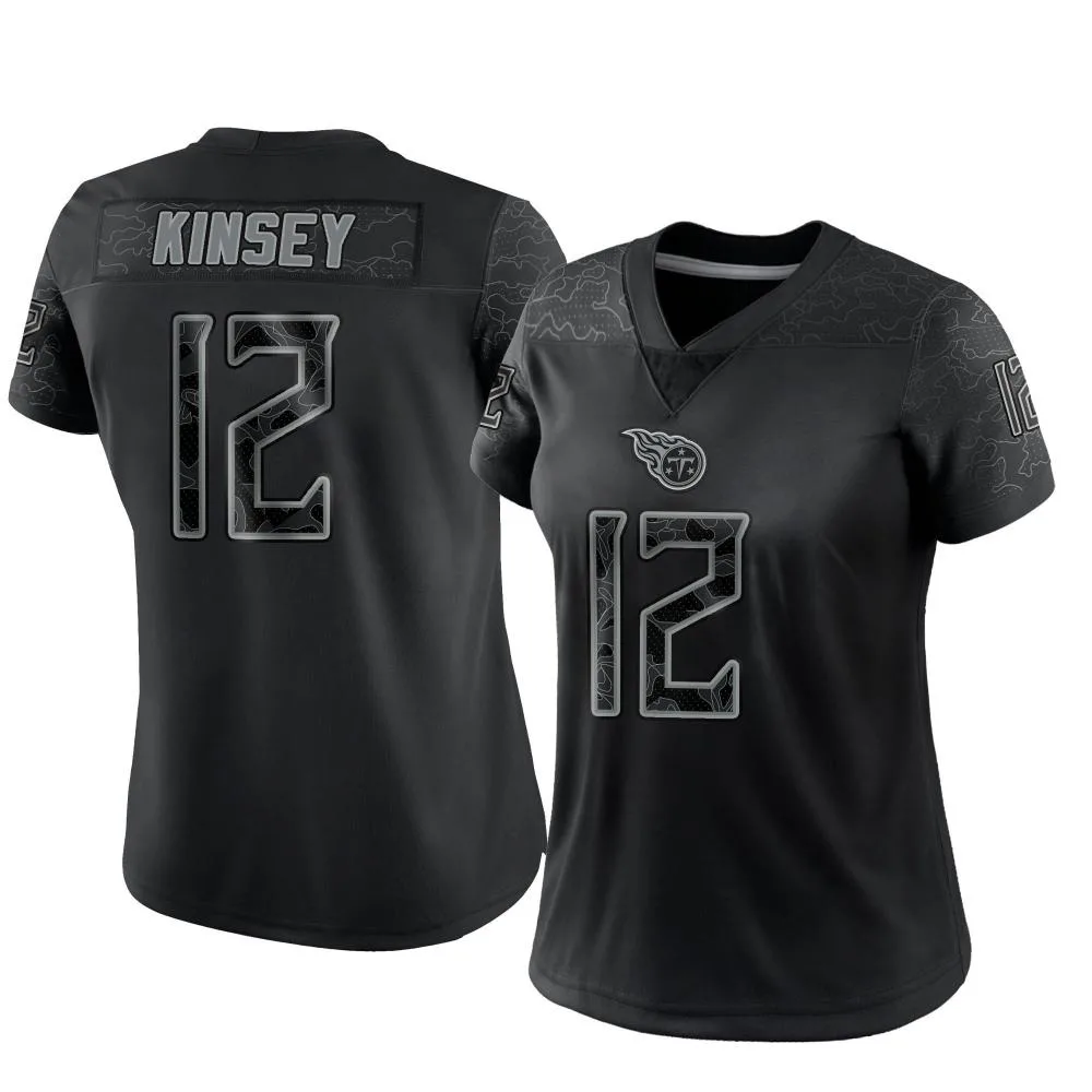 Women's Tennessee Titans Mason Kinsey Nike Reflective Limited Black Jersey Women's Tennessee Titans Mason Kinsey Nike Reflective Limited Black Jersey