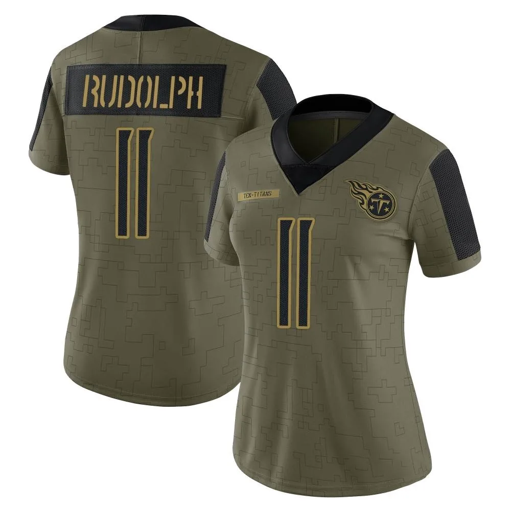Women's Tennessee Titans Mason Rudolph Nike 2021 Salute To Service Limited Olive Jersey Women's Tennessee Titans Mason Rudolph Nike 2021 Salute To Service Limited Olive Jersey