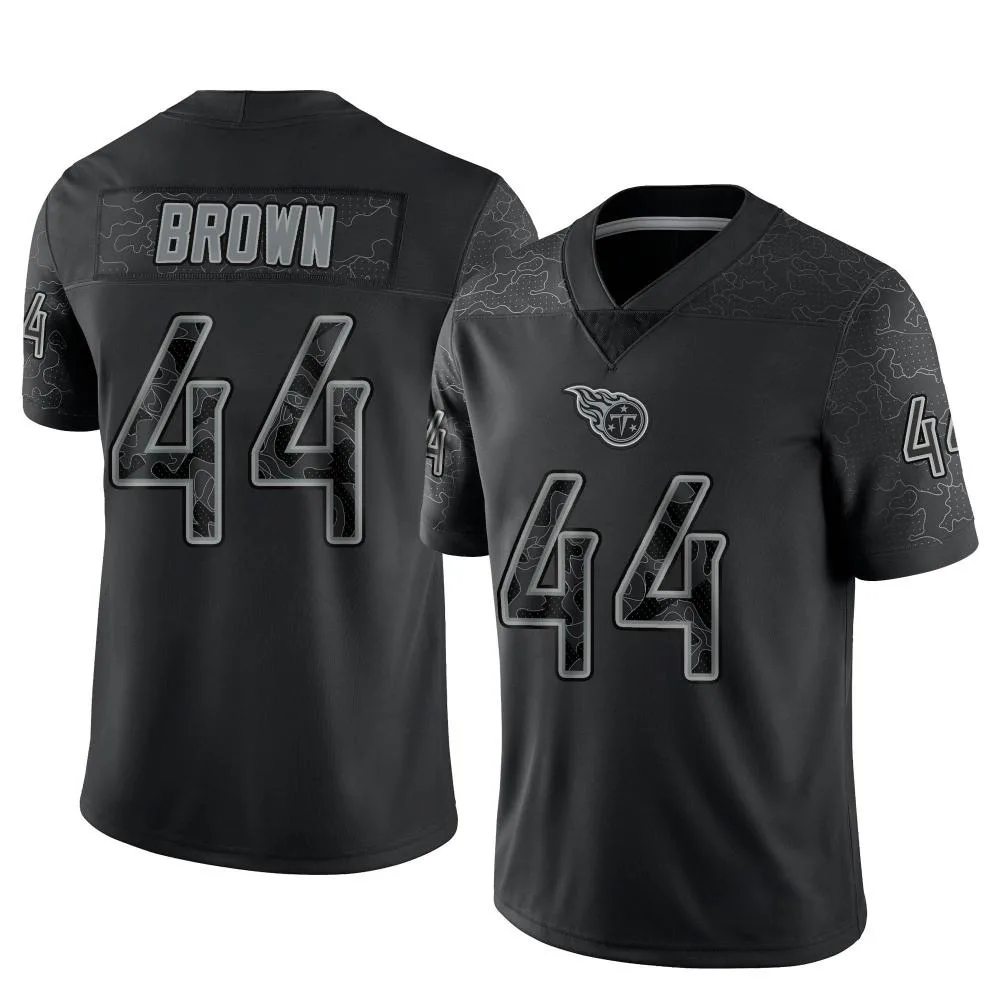 Men's Tennessee Titans Mike Brown Nike Reflective Limited Black Jersey Men's Tennessee Titans Mike Brown Nike Reflective Limited Black Jersey