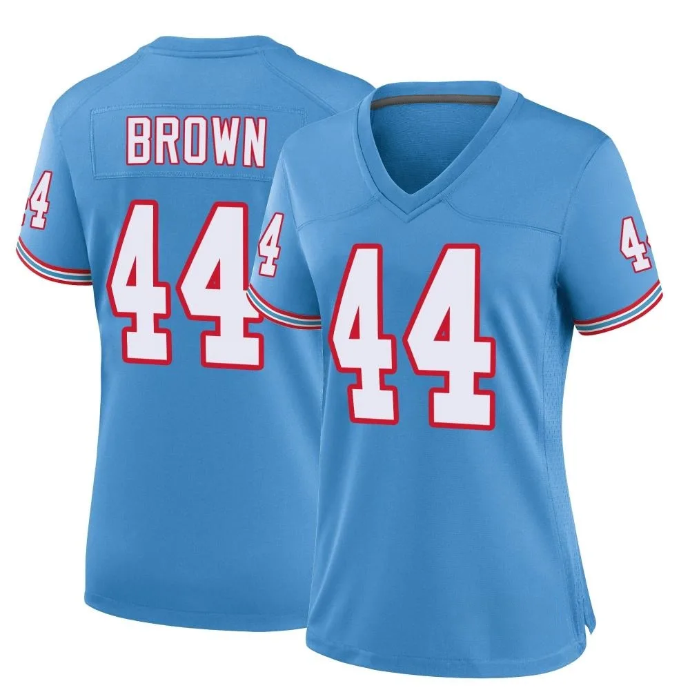 Women's Tennessee Titans Mike Brown Nike Oilers Throwback Alternate Game Light Blue Jersey Women's Tennessee Titans Mike Brown Nike Oilers Throwback Alternate Game Light Blue Jersey