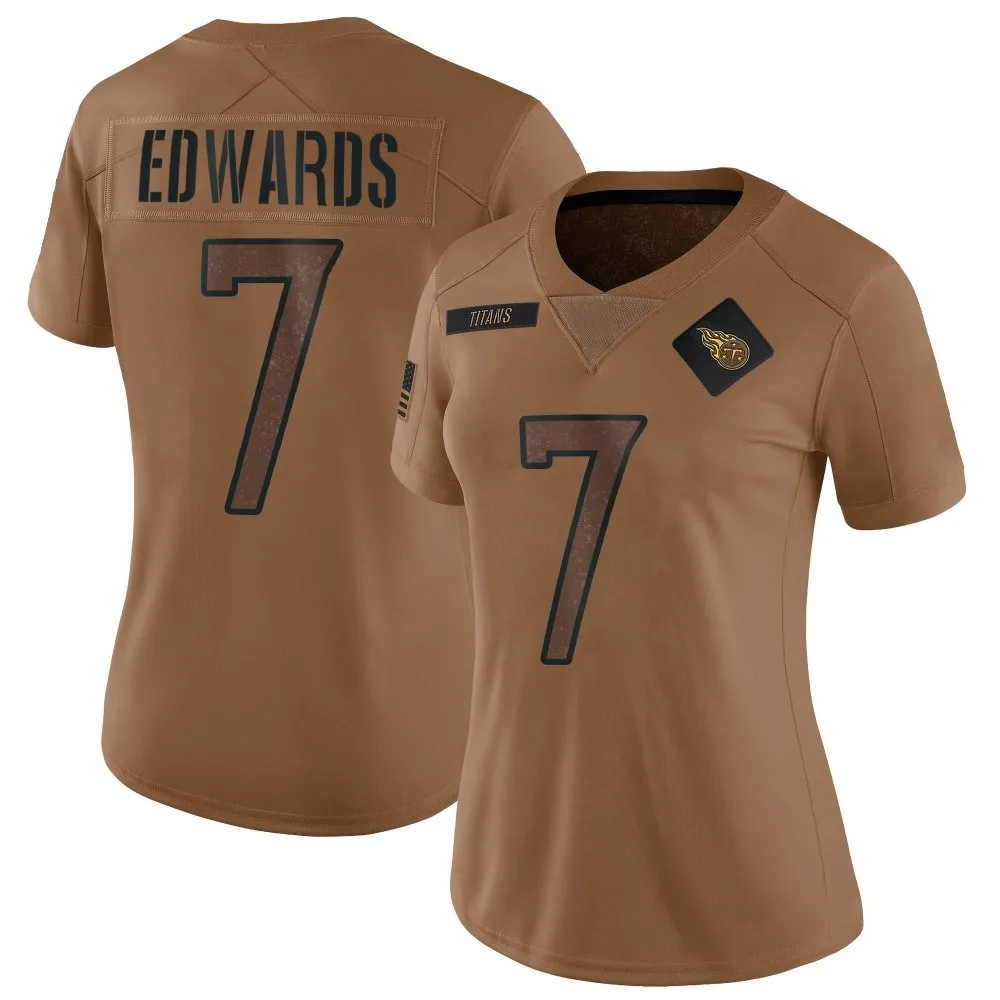 Women's Tennessee Titans Mike Edwards Nike 2023 Salute To Service Limited Brown Jersey Women's Tennessee Titans Mike Edwards Nike 2023 Salute To Service Limited Brown Jersey