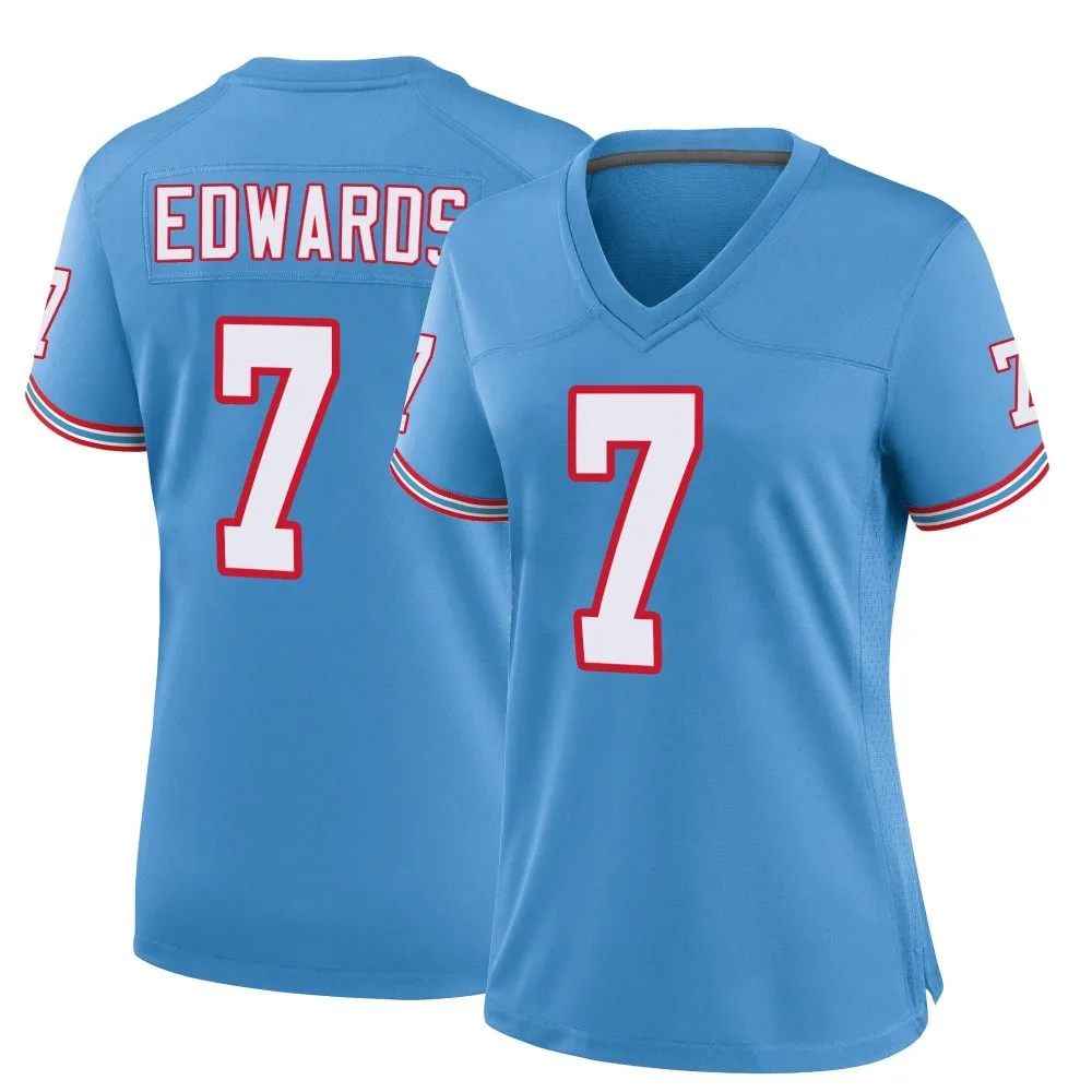 Women's Tennessee Titans Mike Edwards Nike Oilers Throwback Alternate Game Light Blue Jersey Women's Tennessee Titans Mike Edwards Nike Oilers Throwback Alternate Game Light Blue Jersey