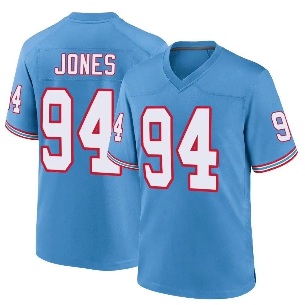 Youth Tennessee Titans Mikel Jones Nike Oilers Throwback Alternate Game Light Blue Jersey Youth Tennessee Titans Mikel Jones Nike Oilers Throwback Alternate Game Light Blue Jersey