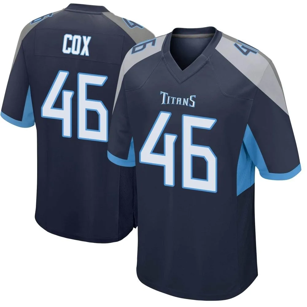 Men's Tennessee Titans Morgan Cox Nike Game Navy Jersey Men's Tennessee Titans Morgan Cox Nike Game Navy Jersey
