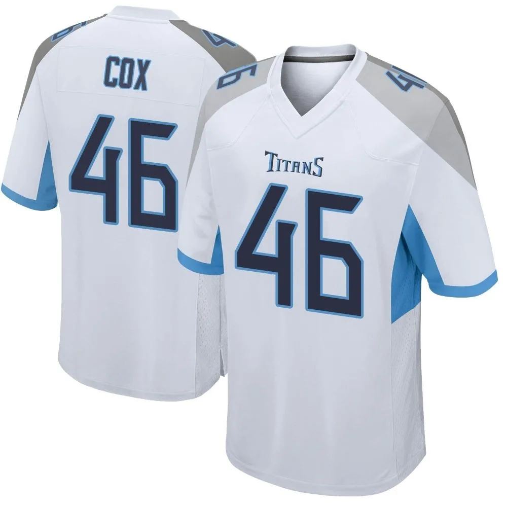 Men's Tennessee Titans Morgan Cox Nike Game White Jersey Men's Tennessee Titans Morgan Cox Nike Game White Jersey