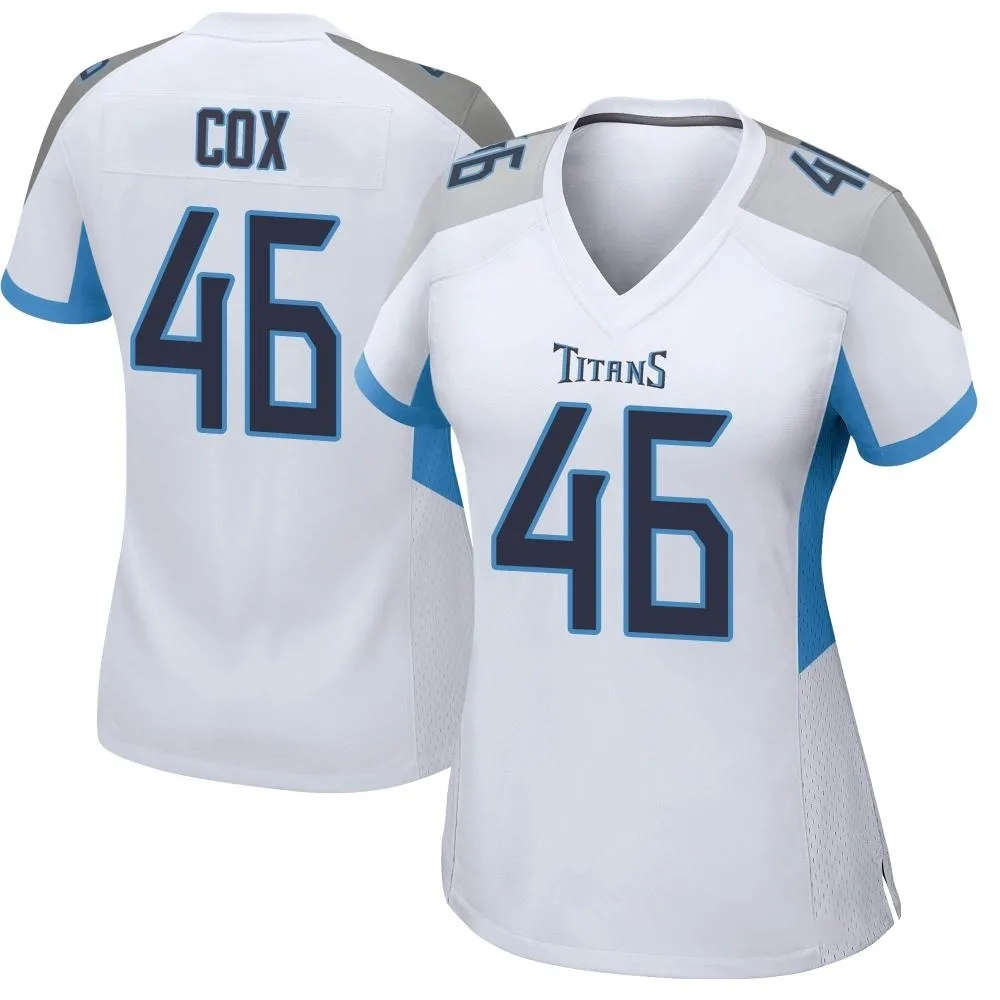 Women's Tennessee Titans Morgan Cox Nike Game White Jersey Women's Tennessee Titans Morgan Cox Nike Game White Jersey