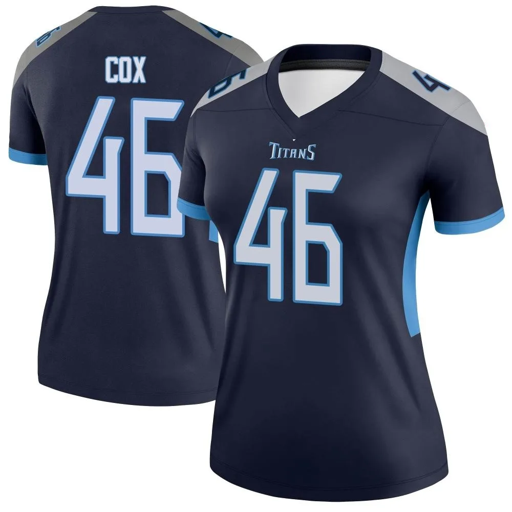 Women's Tennessee Titans Morgan Cox Nike Legend Navy Jersey Women's Tennessee Titans Morgan Cox Nike Legend Navy Jersey