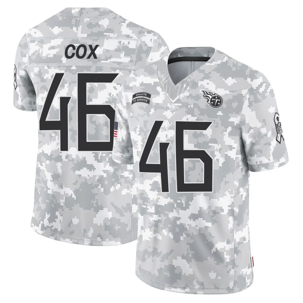 Youth Tennessee Titans Morgan Cox Nike 2024 Salute to Service Limited Arctic Camo Jersey Youth Tennessee Titans Morgan Cox Nike 2024 Salute to Service Limited Arctic Camo Jersey