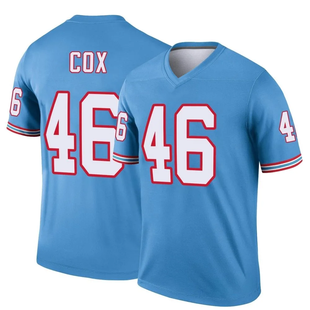 Youth Tennessee Titans Morgan Cox Nike Oilers Throwback Legend Light Blue Jersey Youth Tennessee Titans Morgan Cox Nike Oilers Throwback Legend Light Blue Jersey
