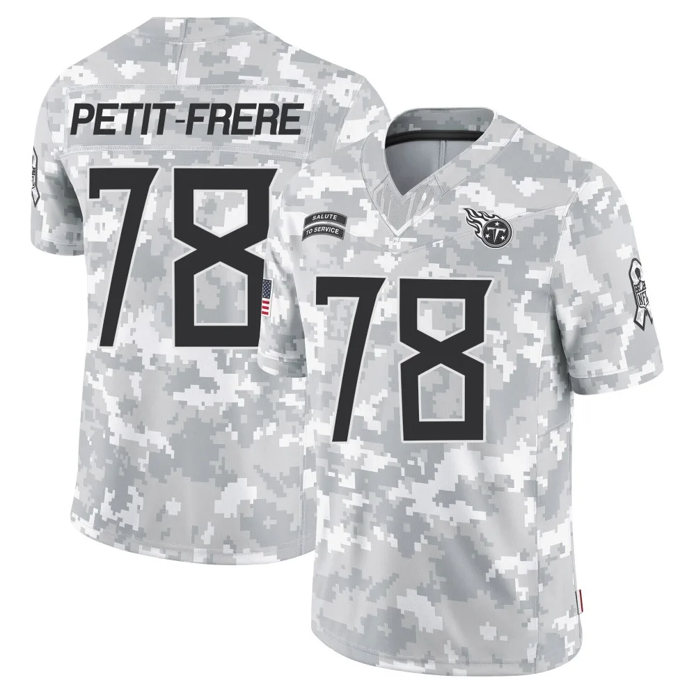 Men's Tennessee Titans Nicholas Petit-Frere Nike 2024 Salute to Service Limited Arctic Camo Jersey Men's Tennessee Titans Nicholas Petit-Frere Nike 2024 Salute to Service Limited Arctic Camo Jersey