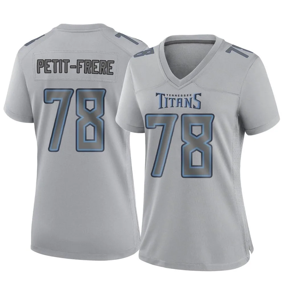 Women's Tennessee Titans Nicholas Petit-Frere Nike Atmosphere Fashion Game Gray Jersey Women's Tennessee Titans Nicholas Petit-Frere Nike Atmosphere Fashion Game Gray Jersey