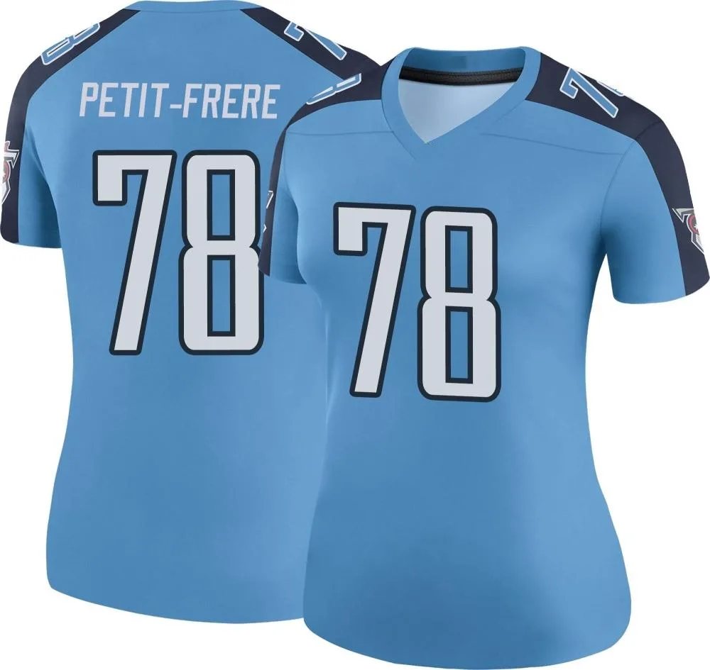 Women's Tennessee Titans Nicholas Petit-Frere Nike Color Rush Legend Light Blue Jersey Women's Tennessee Titans Nicholas Petit-Frere Nike Color Rush Legend Light Blue Jersey