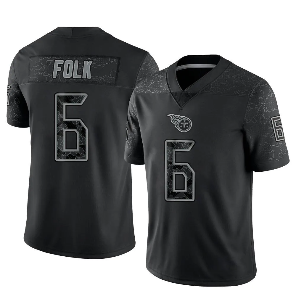 Youth Tennessee Titans Nick Folk Nike Reflective Limited Black Jersey Youth Tennessee Titans Nick Folk Nike Reflective Limited Black Jersey